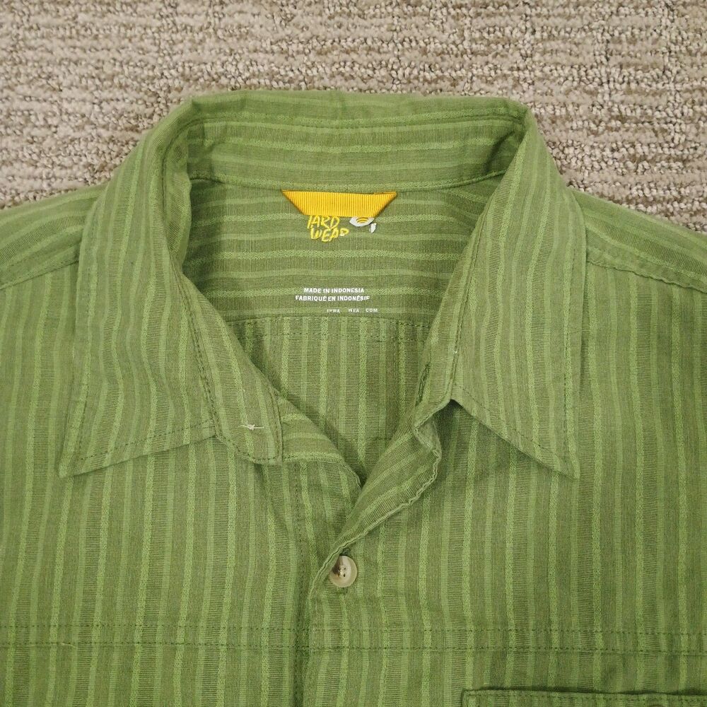 Mountain Hardwear Shirt Large Short Sleeve Cotton Striped Preppy Outdoor Casual